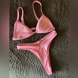 Aurelle Women's Cheeky V-Waist Triangle Bikini